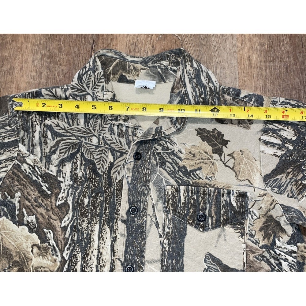 VTG Realtree Treestand Camo Button Up Long Sleeve Shirt Youth Large USA Made - Picture 4 of 9